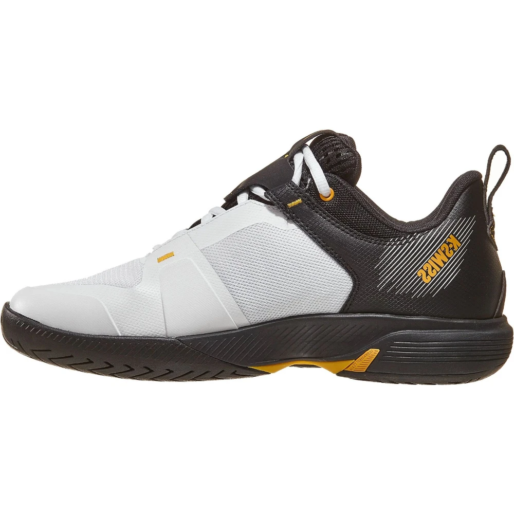 K-Swiss Men’s Ultrashot Team Tennis Shoes (White/Moonless Night/Amber Yellow) - Image 2