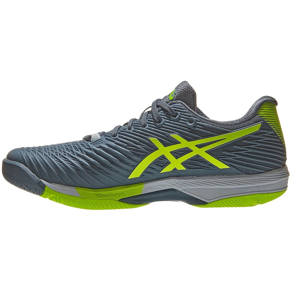 Asics Men’s Solution Speed FF 2 Tennis Shoes (Steel Blue/Hazard Green) - Image 2