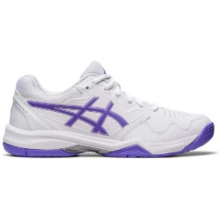 Asics Women’s Gel Dedicate 7 Tennis Shoes (White/Amethyst)