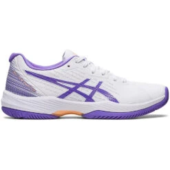 Asics Women’s Solution Swift FF Tennis Shoes (White/Amethyst)