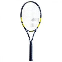 Babolat Evoke 102 + Yellow Club Bag Tennis Starter Bundle -Pro Swing Shop 121222 142 Babolat Evoke 105 Strung Tennis Racquet Black Yellow 3 4 1000 1000