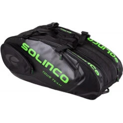 Solinco Tour 15 Pack Tennis Racquet Bag (Black/Neon Green)