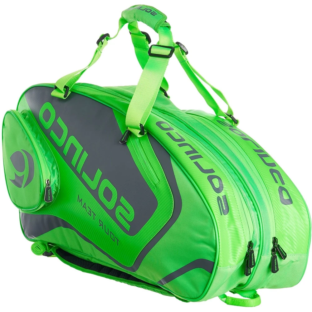 Solinco Tour 6 Pack Tennis Racquet Bag (Neon Green)