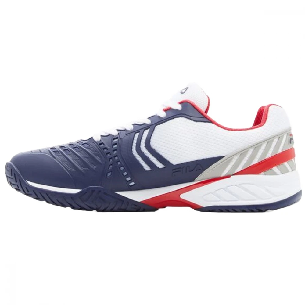 Fila Men’s Axilus 2 Energized Tennis Shoes (White/Navy/Red) 2 Fila Men’s Axilus 2 Energized Tennis Shoes (White/Navy/Red) - Image 2