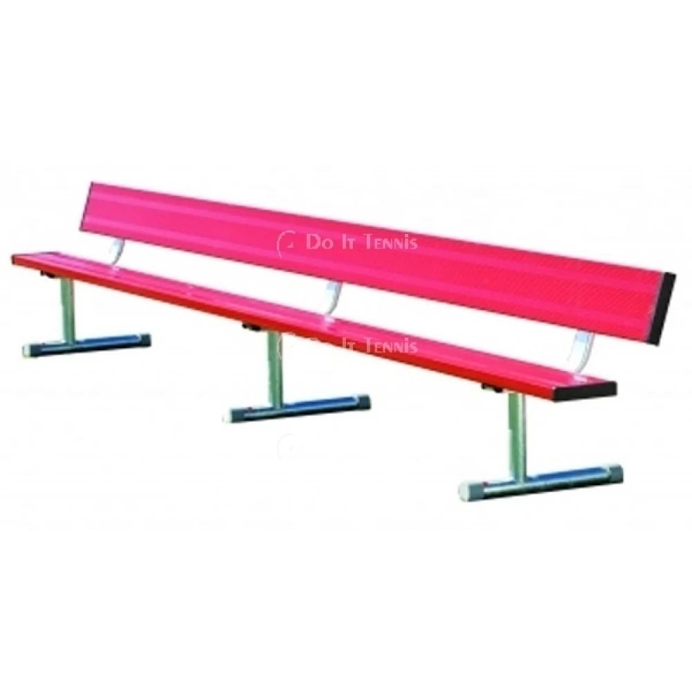 Permanent 21-Foot Bench W/ Back (Assorted Colors)