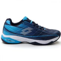 Lotto Men’s Mirage 300 II Speed Tennis Shoes (Navy Blue/White/Blue Ocean)
