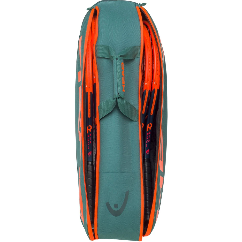 Head Radical Pro 6R Tennis Bag (Dark Cyan/Fluorescent Orange) - Image 3