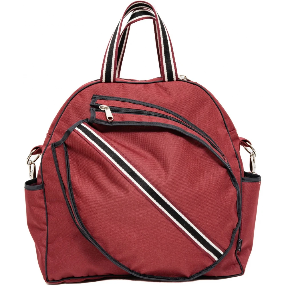 Cinda B BFab Tennis Tote (Burgundy) 1 Cinda B BFab Tennis Tote (Burgundy)