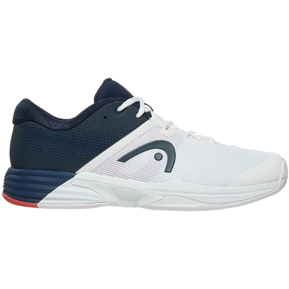Head Men’s Revolt Evo 2.0 Wide Tennis Shoes (White/Dark Blue)