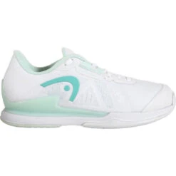 Head Women’s Sprint Pro 3.5 Tennis Shoes (White/Aqua)