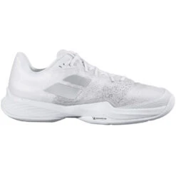 Babolat Men’s Jet Mach 3 Tennis Shoes (White/Silver)