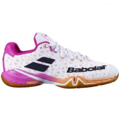 Babolat Women’s Shadow Tour Indoor Tennis Shoes (White/Pink)