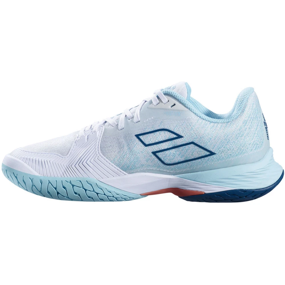 Babolat Women’s Jet Mach 3 All Court Tennis Shoes (White/Angel Blue) 2 Babolat Women’s Jet Mach 3 All Court Tennis Shoes (White/Angel Blue) - Image 2
