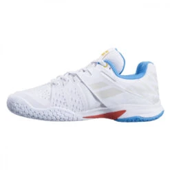 Pro Swing Shop -Pro Swing Shop 33S21478 1010 Babolat Junior Propulse All Court Tennis Shoe White Diva Blue b 1000 1000