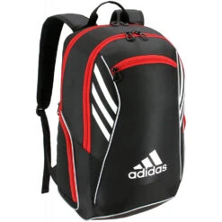 Adidas Tour Tennis Racquet Backpack (Black/White/Scarlet)