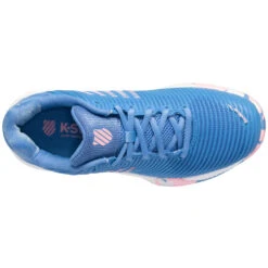 K-Swiss Junior Hypercourt Express 2 Tennis Shoes (Silver Lake Blue/White/Orchid Pink) -Pro Swing Shop 86613 454 k swiss big kids hypercout express 2 silver lake white orchid pink top 1000 1000