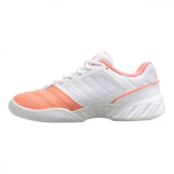 Pro Swing Shop -Pro Swing Shop 86989 683 K Swiss Juniors Bigshot Light 4 Tennis Shoes Peach Amber White Asphalt b 1000 1000