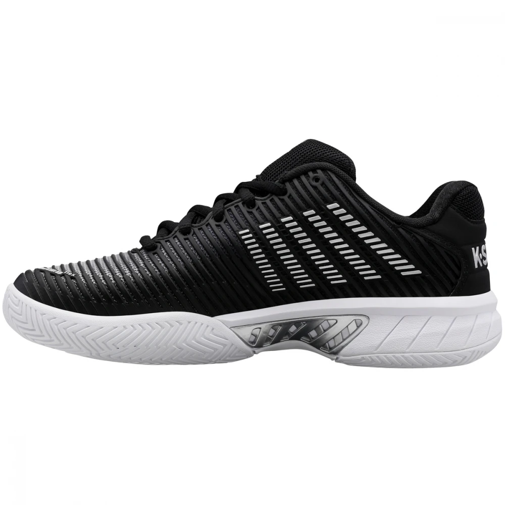 K-Swiss Women’s Hypercourt Express 2 Tennis Shoes (Black/White/Silver) - Image 2
