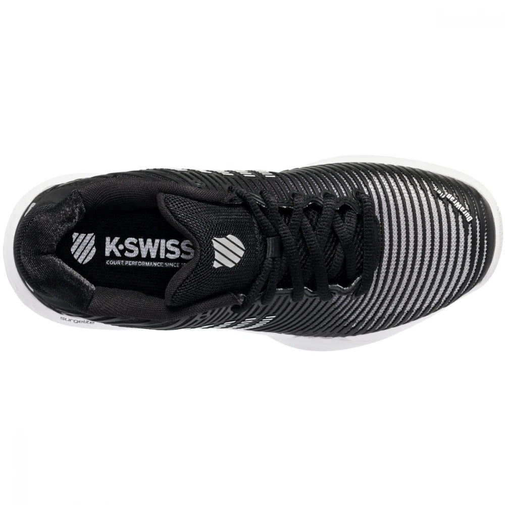 K-Swiss Women’s Hypercourt Express 2 Tennis Shoes (Black/White/Silver) - Image 3