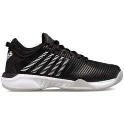 K-Swiss Women’s Hypercourt Supreme Tennis Shoes, Black/White/High-Rise