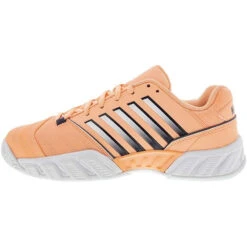 K-Swiss Women’s Bigshot Light 4 Tennis Shoes (Peach Nectar/Greystone/White) -Pro Swing Shop 96989 583 K Swiss Womens Bigshot Light 4 Tennis Shoes Peach Nectar Greystone White a 1000 1000