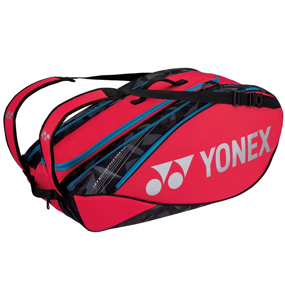 Yonex Pro 9 Racquet Tennis Bag (Tango Red) 1 Yonex Pro 9 Racquet Tennis Bag (Tango Red)