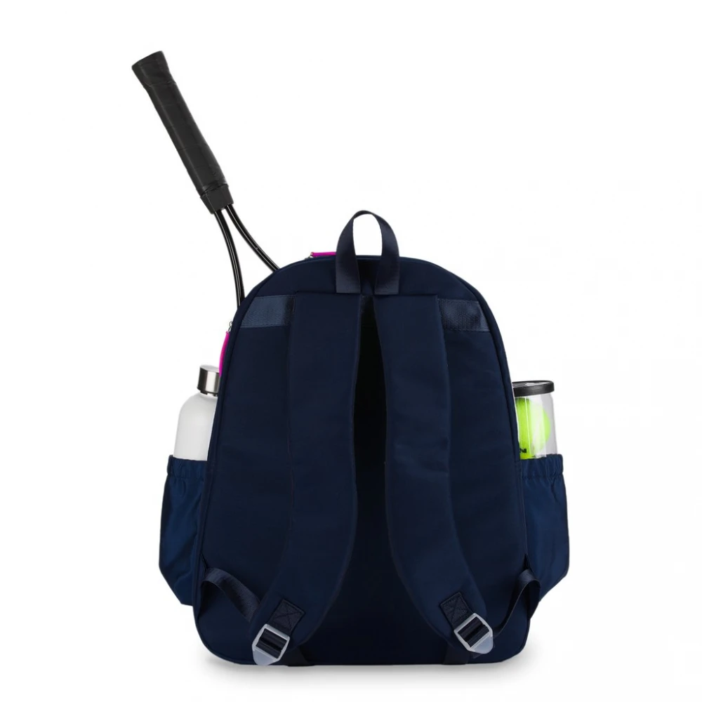 Ame & Lulu Courtside Tennis Backpack 2.0 (Navy/Pink) - Image 2