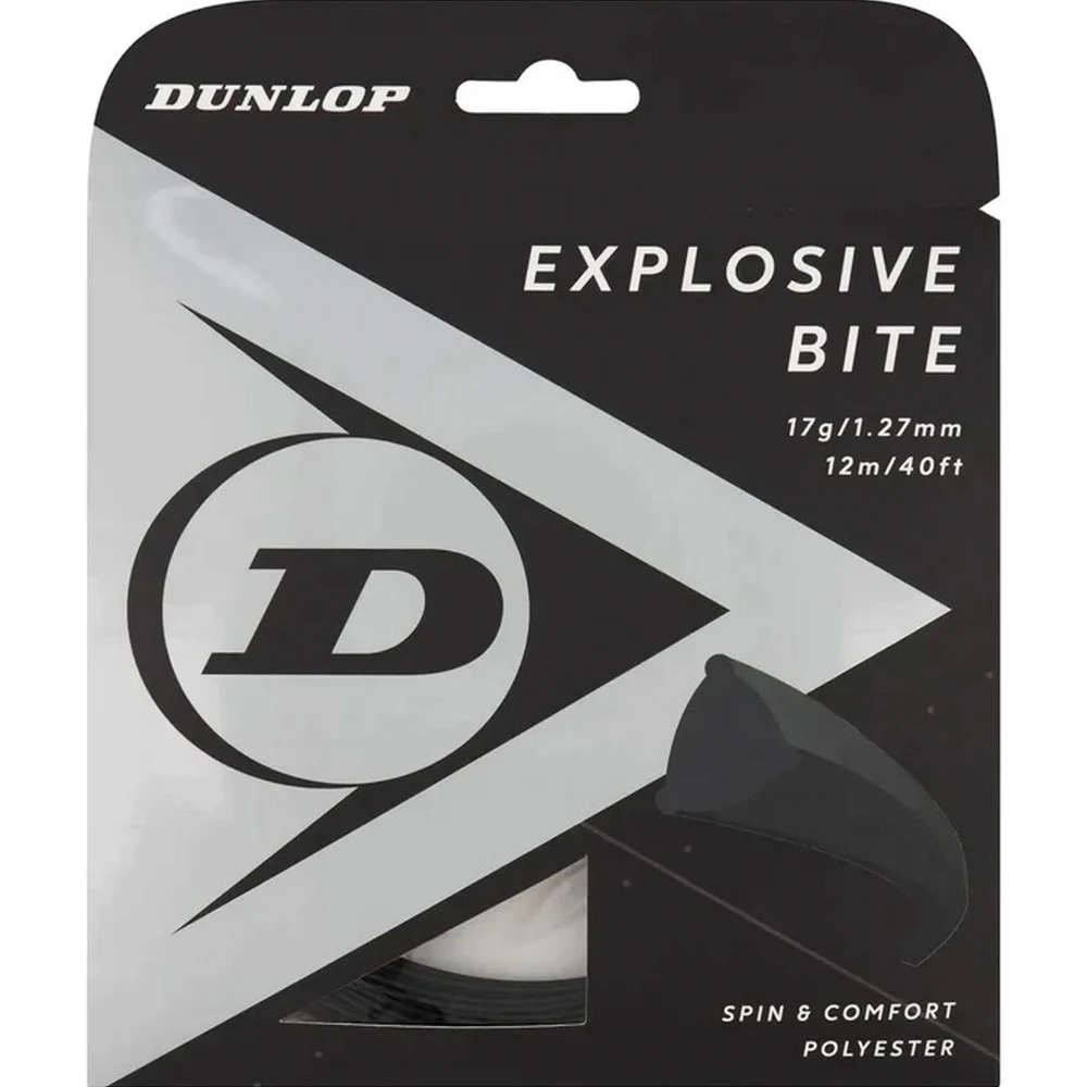 Dunlop Explosive Bite Black 17g Tennis String (Set)