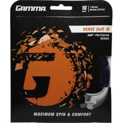 Gamma AMP Verve Soft Blue/Black 16g Tennis String (Set)