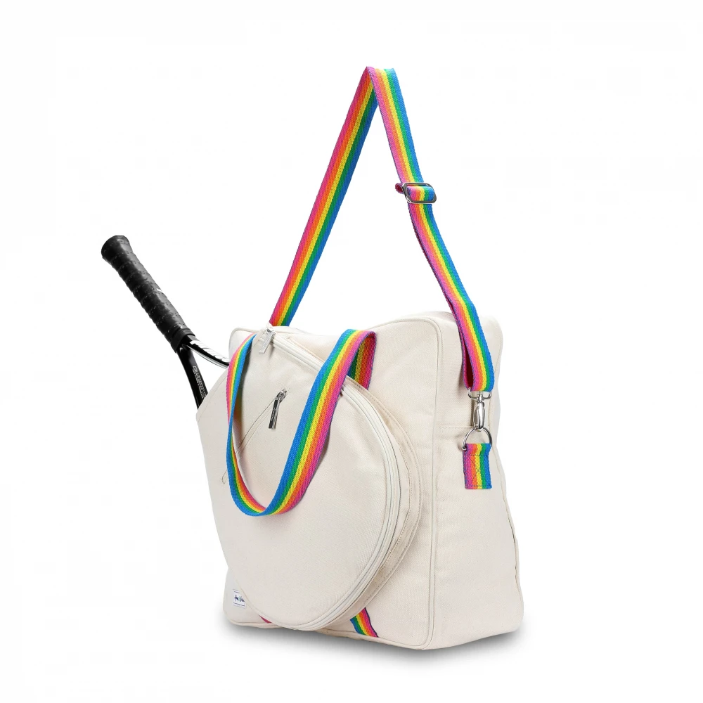 Ame & Lulu Hamptons Tennis Tour Bag (Rainbow Stripe) - Image 2