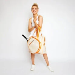 Ame & Lulu Hamptons Tennis Tour Bag (Clementine) 5 Ame & Lulu Hamptons Tennis Tour Bag (Clementine) -Pro Swing Shop HTTB152 Ame Lulu Hamptons Tennis Tour Bag Clementine c 1000 1000