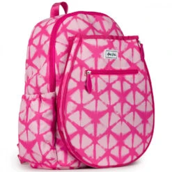 Ame & Lulu Junior Love Tennis Backpack (Bubblegum Shibori) 5 Ame & Lulu Junior Love Tennis Backpack (Bubblegum Shibori) -Pro Swing Shop JLTBP261 ameandlulu jr love tennis backpack bubblegum shibori side 1000 1000