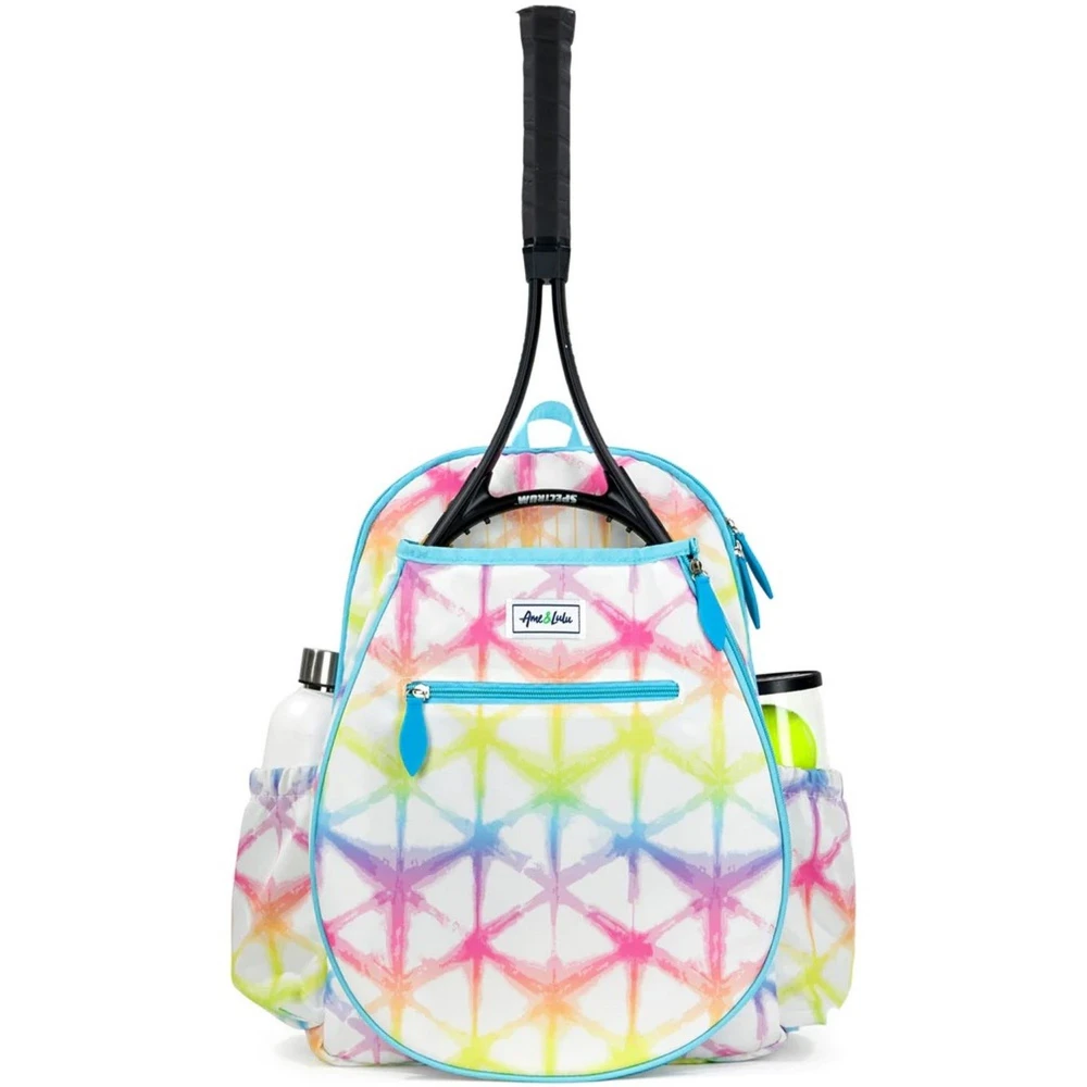 Ame & Lulu Junior Love Tennis Backpack (Rainbow Shibori)