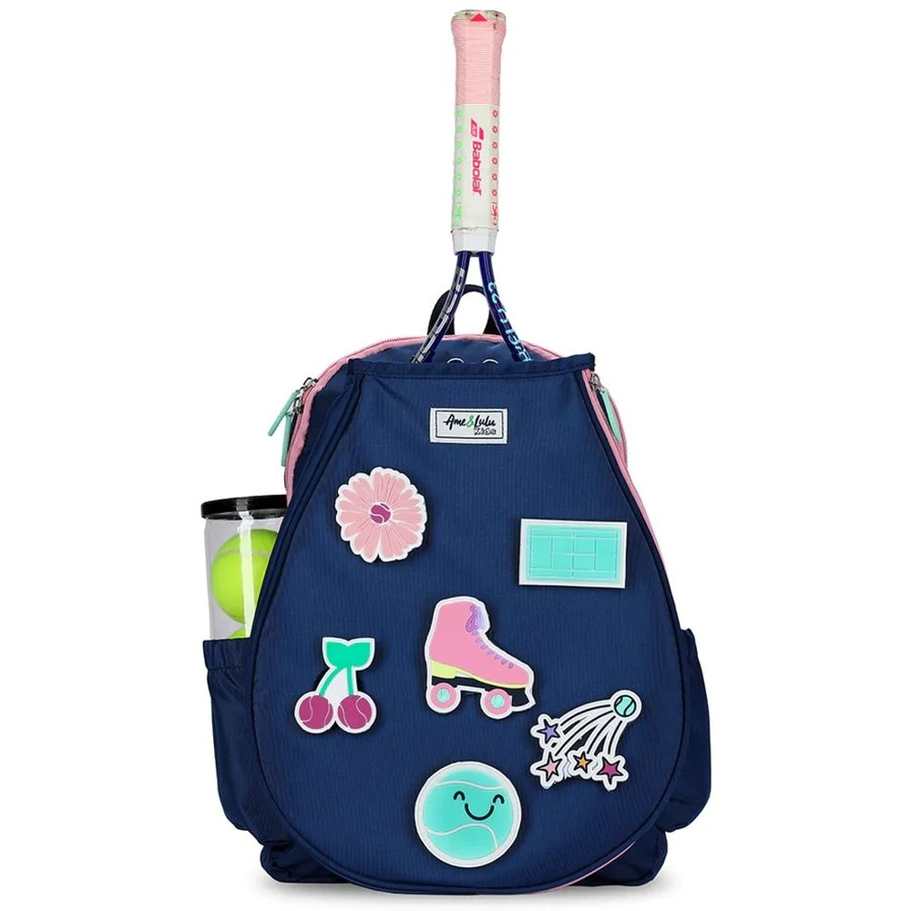 Ame & Lulu Little Love Patches Tennis Backpack (Retro Vibes)