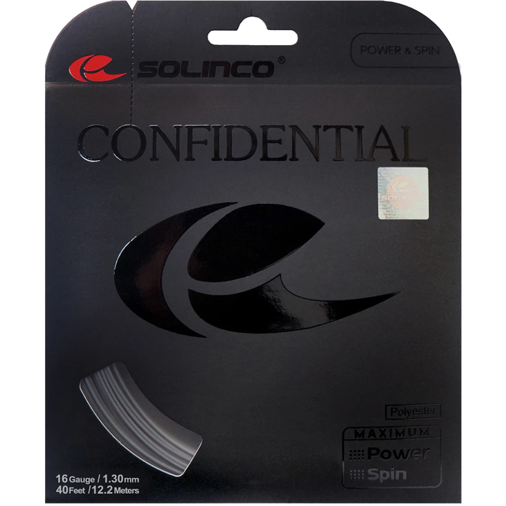 Solinco Confidential 17g Silver Tennis String (Set) 1 Solinco Confidential 17g Silver Tennis String (Set)