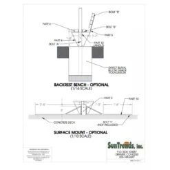SunTrends 10-Foot Tennis Court Cabana Bench - Flat -Pro Swing Shop SunTrends Cabana Bench Installation Options 1000 1000 3