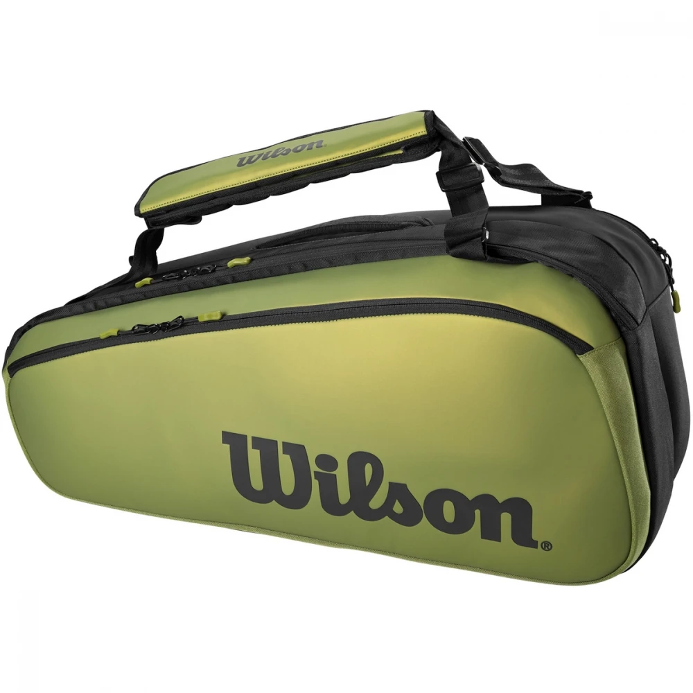 Wilson Super Tour Blade 9PK Tennis Racquet Bag (Green/Black) - Image 2