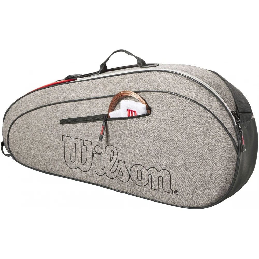 Wilson Team 3 Pack Tennis Bag (Heather Grey) 2 Wilson Team 3 Pack Tennis Bag (Heather Grey) - Image 2