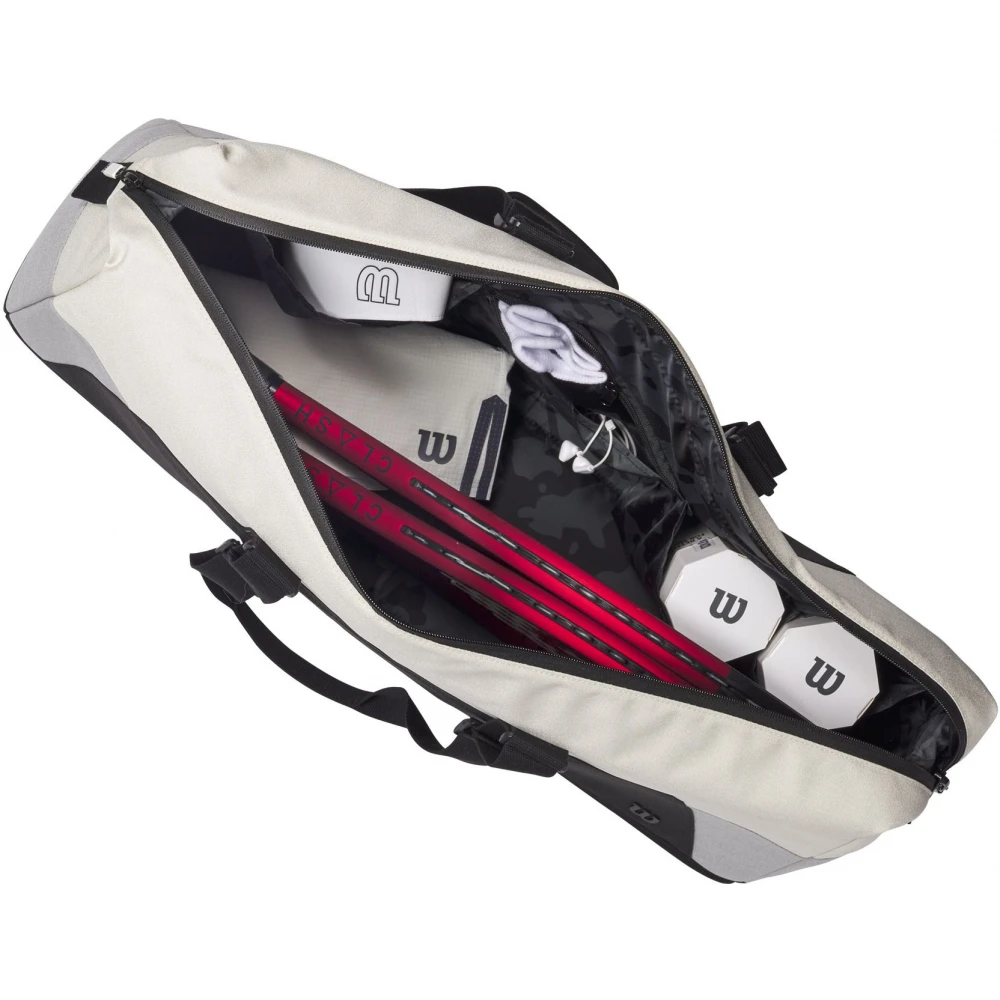 Wilson Women’s Lifestyle Tennis Racquet Weekender Bag (Grey/Blue) - Image 2