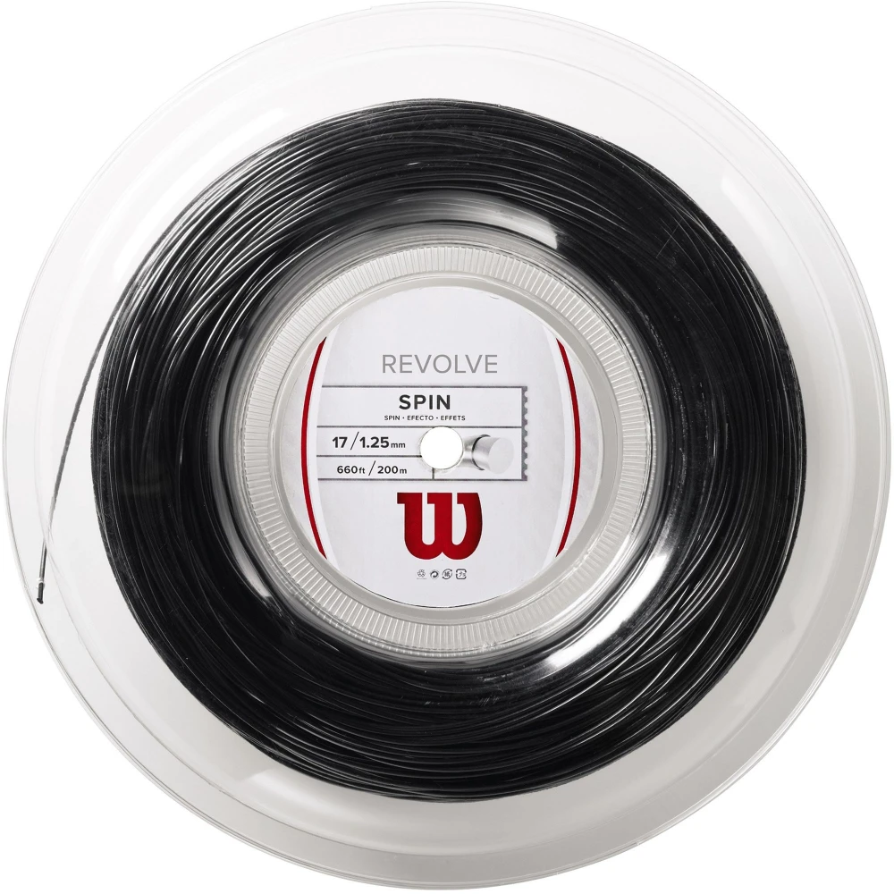 Wilson Revolve 17g Black Tennis String (Reel) 1 Wilson Revolve 17g Black Tennis String (Reel)
