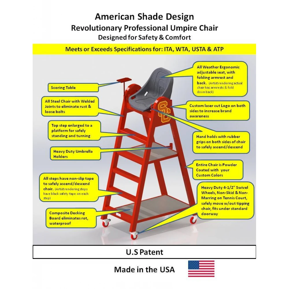Custom Logo Umpire Chair 3 Custom Logo Umpire Chair - Image 3