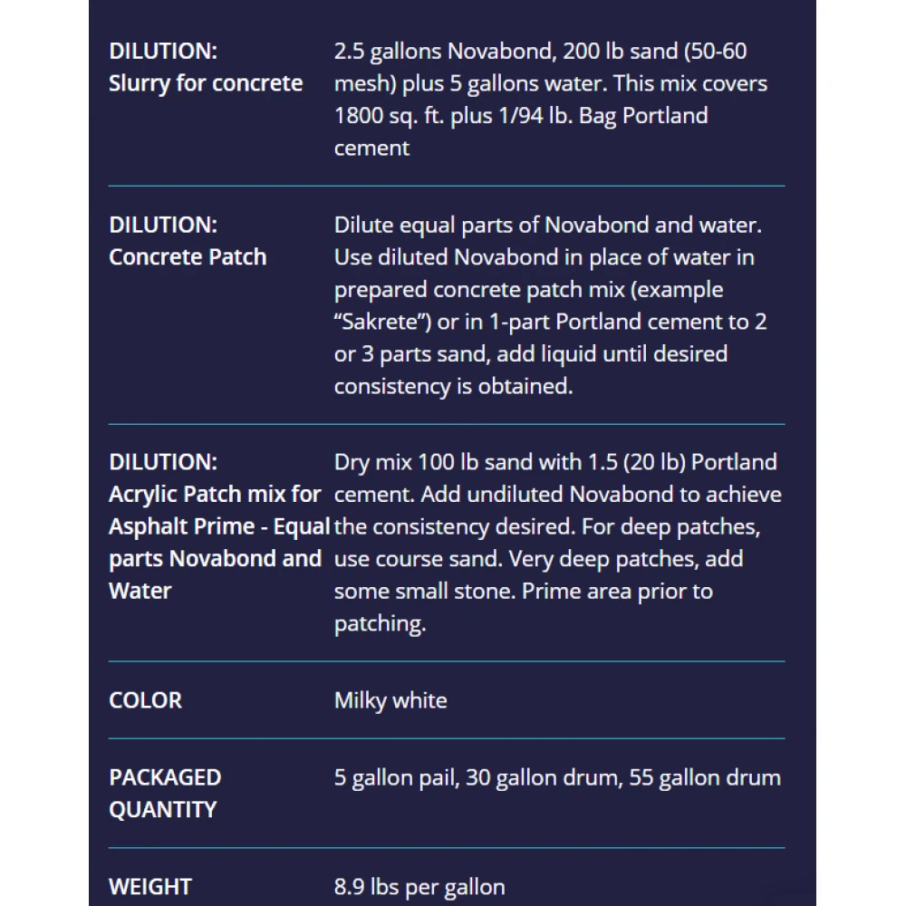 Nova NovaBond Tennis Court Resurfacing Slurry (5 Gallon Pail) 2 Nova NovaBond Tennis Court Resurfacing Slurry (5 Gallon Pail) - Image 2