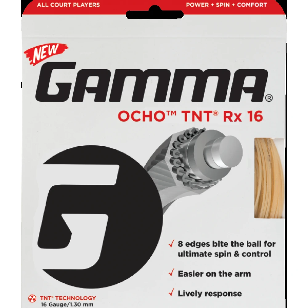 Gamma OCHO TNT Rx 16g Tennis String (Set) 1 Gamma OCHO TNT Rx 16g Tennis String (Set)