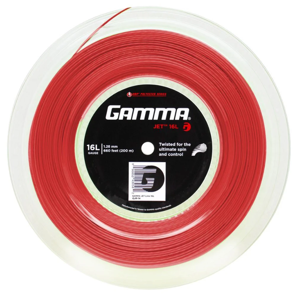 Gamma JET 17g Red Tennis String (Reel) 1 Gamma JET 17g Red Tennis String (Reel)