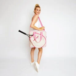 Ame & Lulu Hamptons Tennis Tour Bag (Pomegranate) -Pro Swing Shop httb154 ame lulu hamptons tennis tour bag pomegranate 2 1 1000 1000