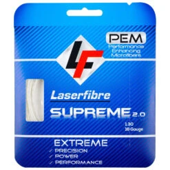Laserfibre Supreme 2.0 17g Natural Tennis Racquet String (Set)