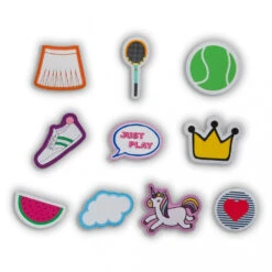 Ame & Lulu Little Love Patches Tennis Backpack (Navy/Pink) -Pro Swing Shop lptbp176 ame lulu little love patches tennis backpack navy pink 1 1000 1000