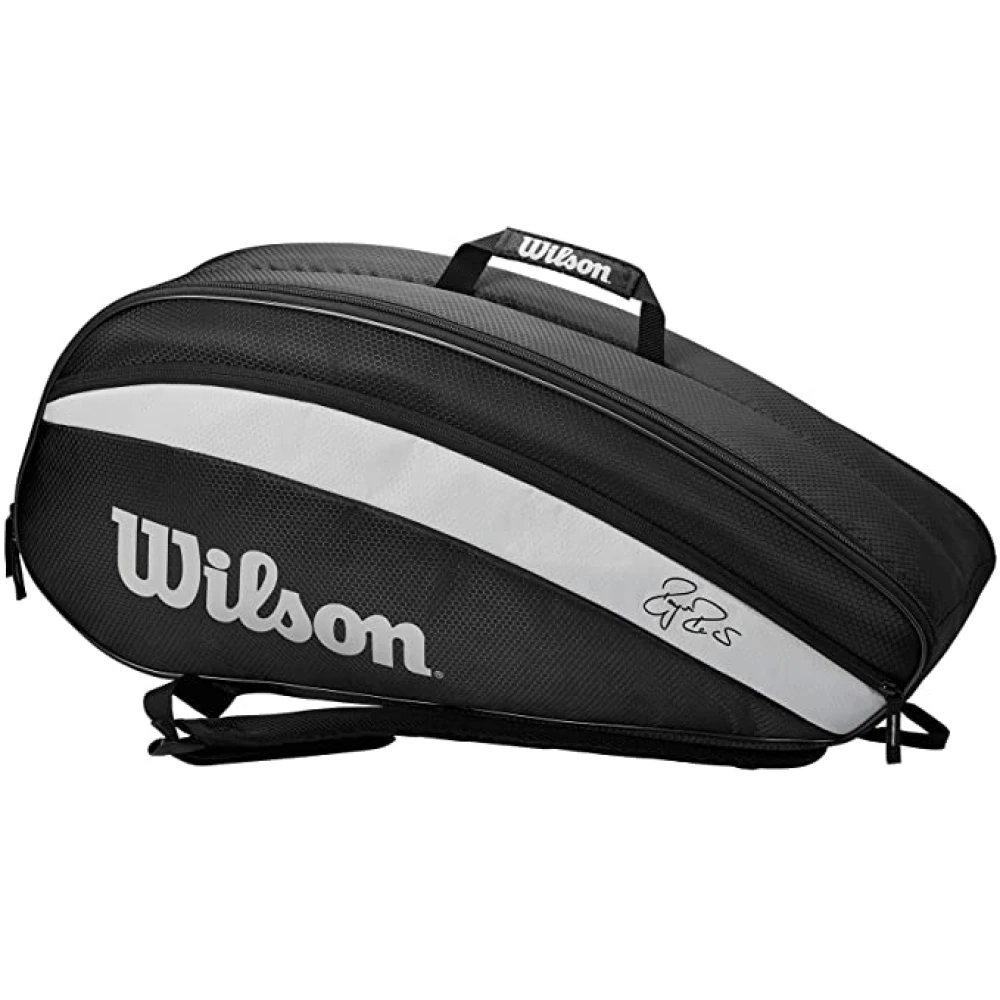 Wilson Federer Team 6 Pack Tennis Bag (Black) 1 Wilson Federer Team 6 Pack Tennis Bag (Black)